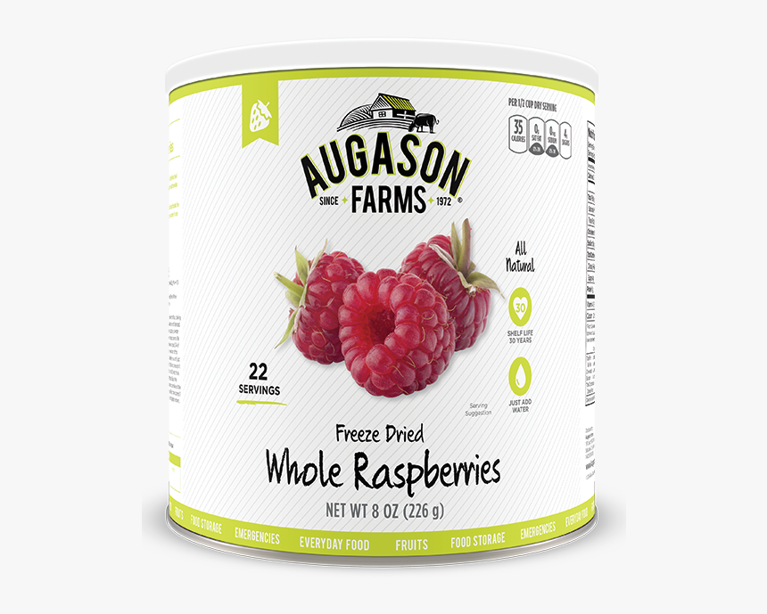 Augason Farms® Freeze Dried Whole Raspberries - Augason Farms, HD Png Download