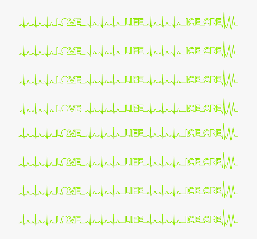 Graphic, Love, Life, Icecream, Heart Beat, Heart Rate - Extrasístole Ventricular, HD Png Download