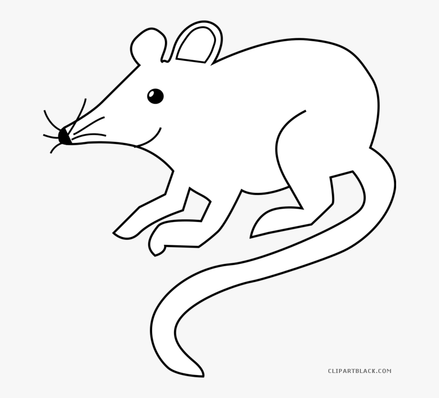 Graphic Library Page Of Clipartblack Com Outline Animal - Rat Black And White, HD Png Download