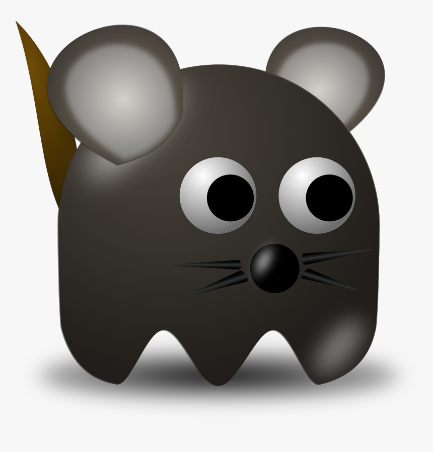 Newbie Mouse Animal 555px - Blue Pacman Ghost, HD Png Download