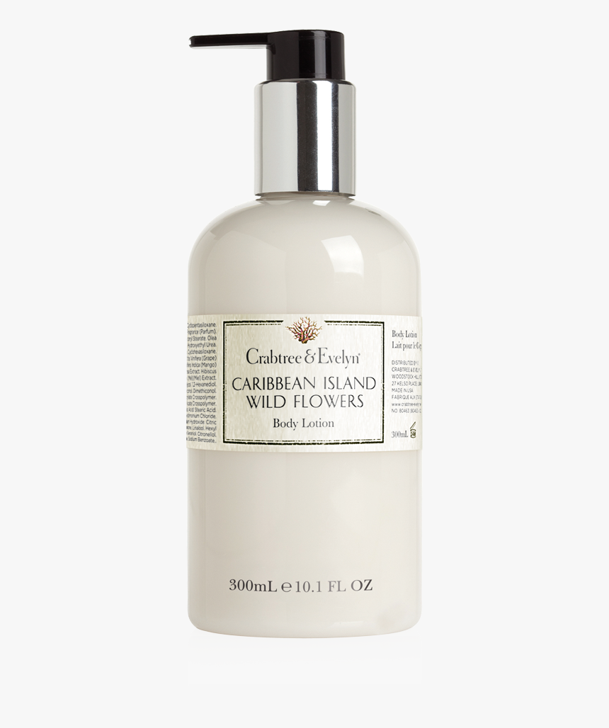 Crabtree & Evelyn Caribbean Island Wild Flowers Body - Caribbean Island Wild Flowers Body Lotion 300ml, HD Png Download