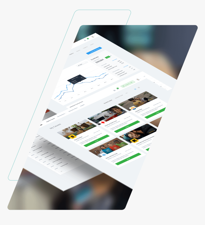 Stacked Images Of The Charitable Giving Platform And - Brochure, HD Png Download