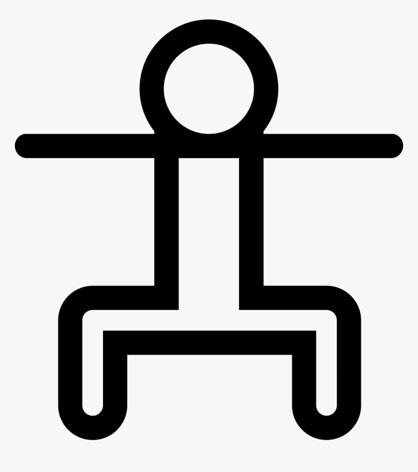 Human Figure In A Squatting Position - Dumbbell Clipart, HD Png Download