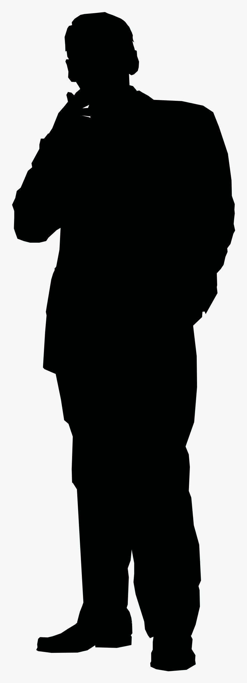 Uomo Pensieroso Clip Arts - Thinking Man Silhouette Png, Transparent Png