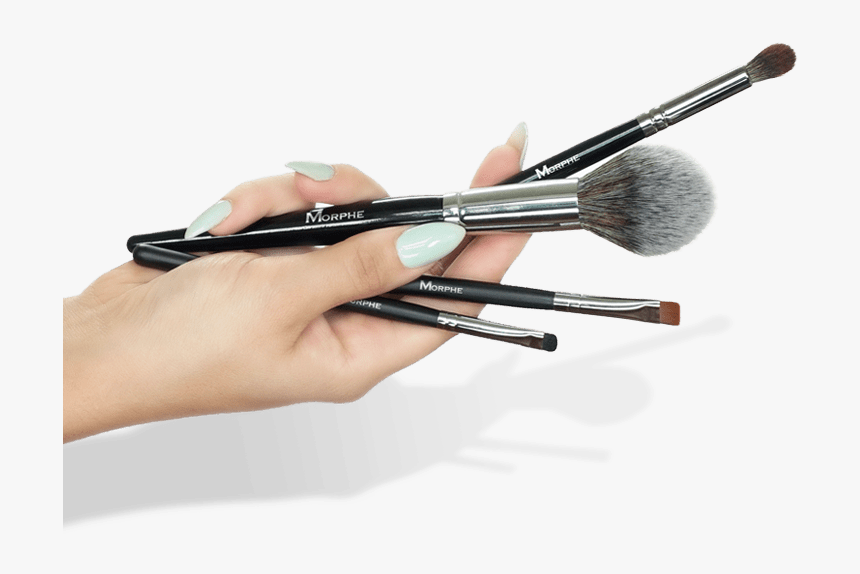 Hand With Makeup Brush Png - Hand Makeup Brush Png, Transparent Png