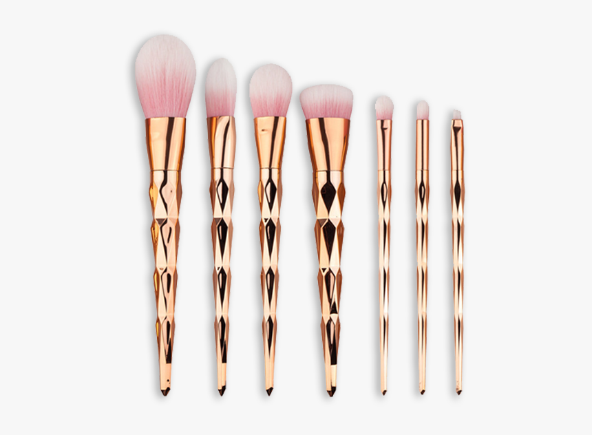 Rose Gold Makeup Brushes - Rose Gold Unicorn Makeup Brushes, HD Png Download