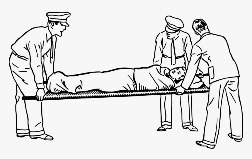 Ambulance Stick Figure Transparent Png Clipart Free - Drawing Of A Paramedic, Png Download