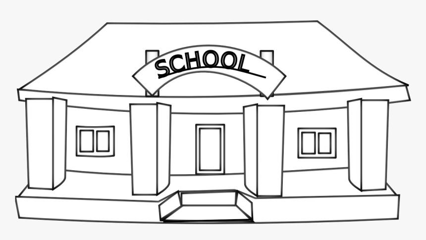 Thumb Image - School Building Clipart Black And White, HD Png Download