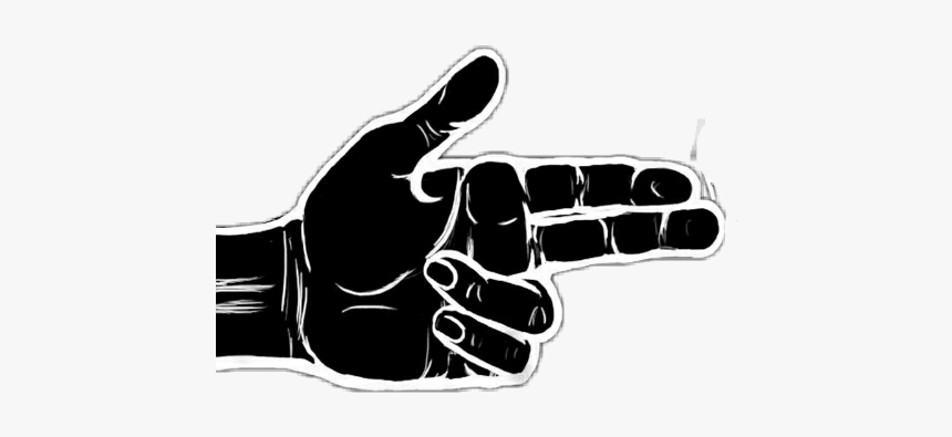 #hand #hands #gun #guns #shotgun Black & White #shotgun - Luge, HD Png Download