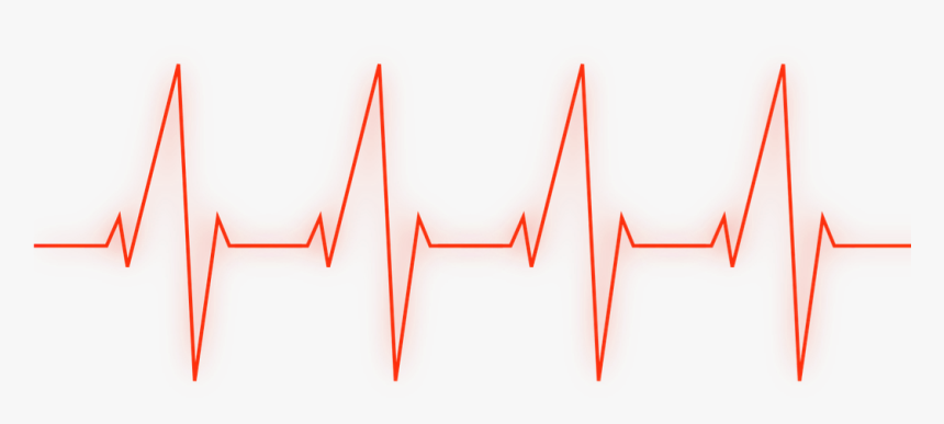 Ftestickers Heartbeat Red Line Picture Black And White - Red Heartbeat Line Png, Transparent Png