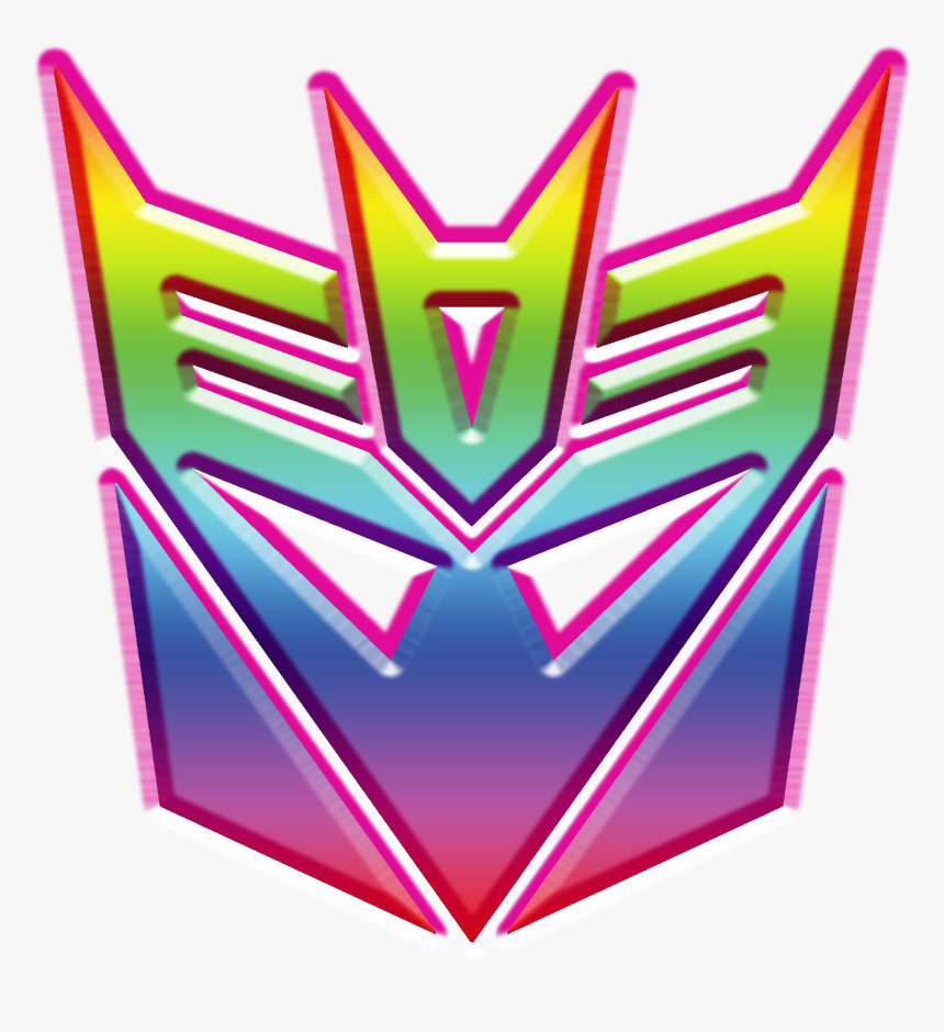 Rainbow Decepticon Symbol, HD Png Download