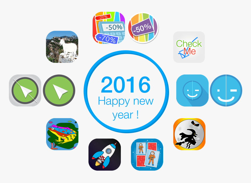 Happy New Year - Sticker, HD Png Download