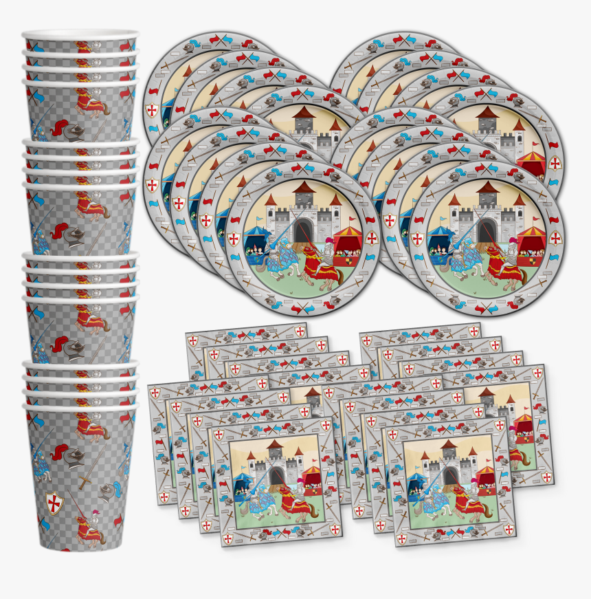 Medieval Knight Birthday Party Tableware Kit For 16 - Party Favor, HD Png Download