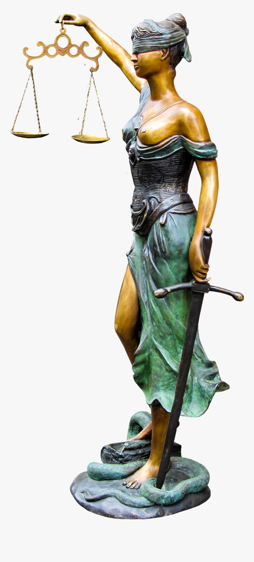 Lady Justice Png - Bronze Sculpture, Transparent Png