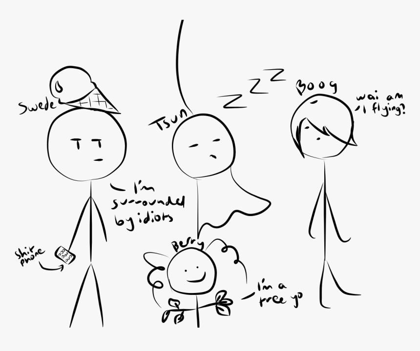 Chat Stick Figures - Cartoon, HD Png Download