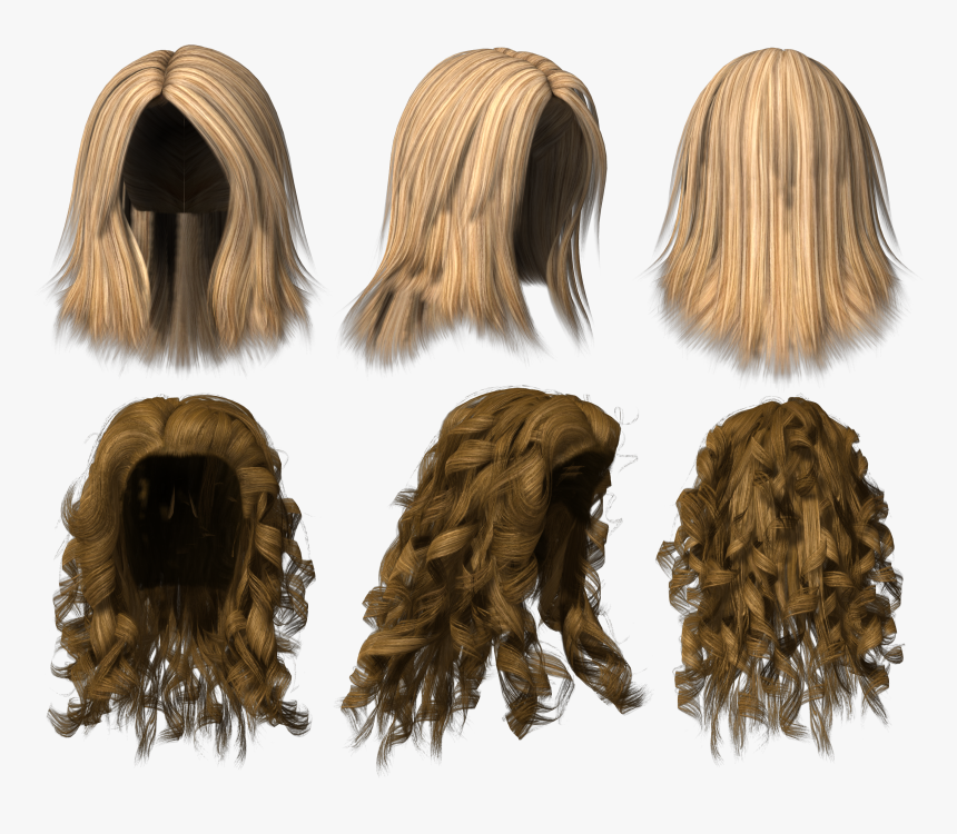 Hair Wig Png - 3d Hair, Transparent Png
