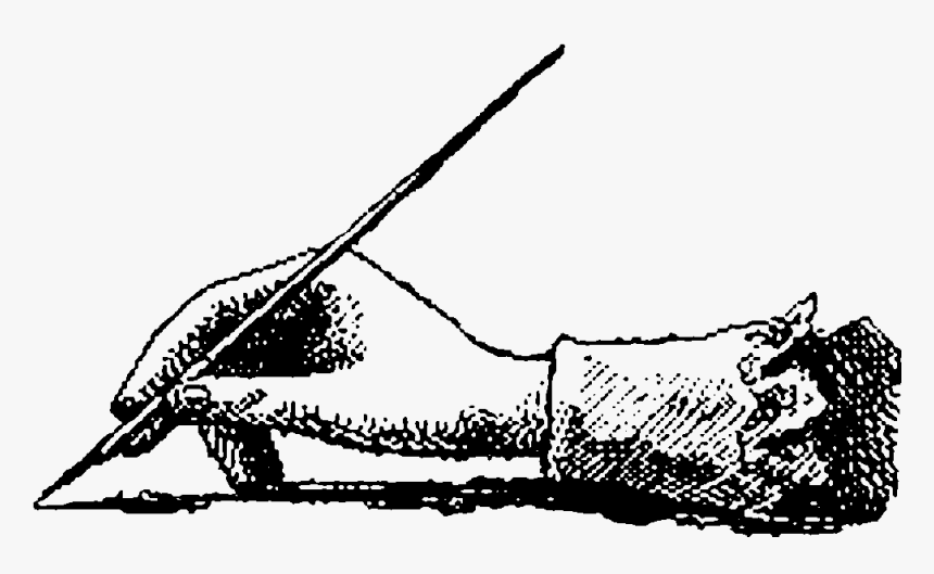 One Of The Hand Cliparts And The Quill Pens Would Make - Hand And Quil, HD Png Download
