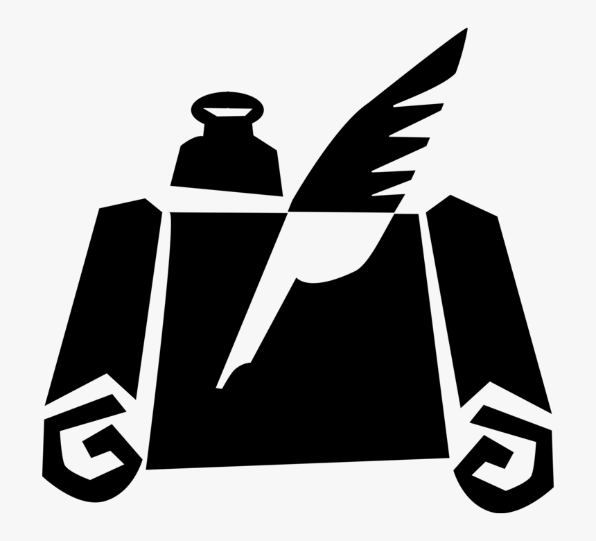 Vector Illustration Of Parchment And Feather Quill - Illustration, HD Png Download