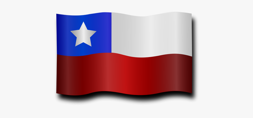 Windy Chilean Flag Vector Clip Art - Bandera Chilena Png, Transparent Png