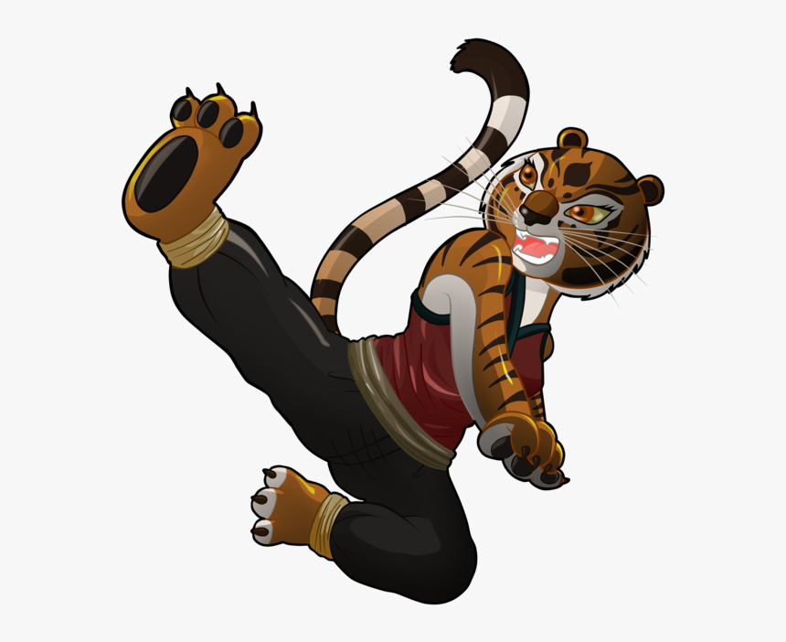 Transparent Kicking Clipart - Kung Fu Panda Tigress Transparent Png, Png Download