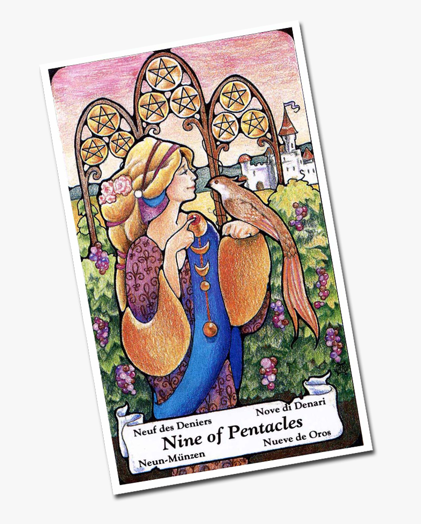 Nine Of Pentacles - Cartoon, HD Png Download