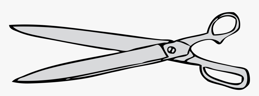 Paper Shears Clip Arts - Grey Scissors Clipart, HD Png Download