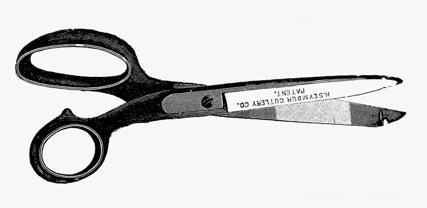 1474 2 Shears Victorian Era Free Vintage Clip Art Free - Vintage Scissors Png, Transparent Png