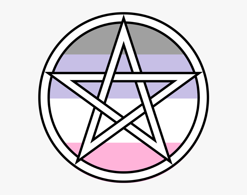 #pentagram #pentacle #lgbt #asexual #aromantic #cupiosexual - Salem Witch Trials Symbols, HD Png Download