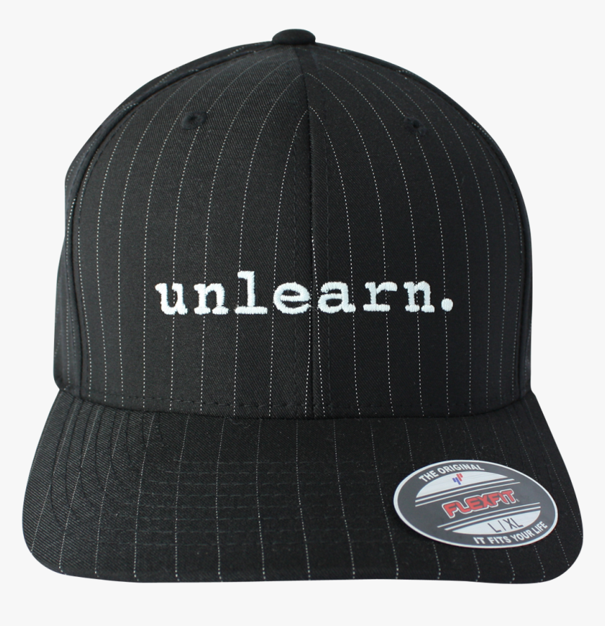 Black Pinstripe Flexfit Hat - Baseball Cap, HD Png Download