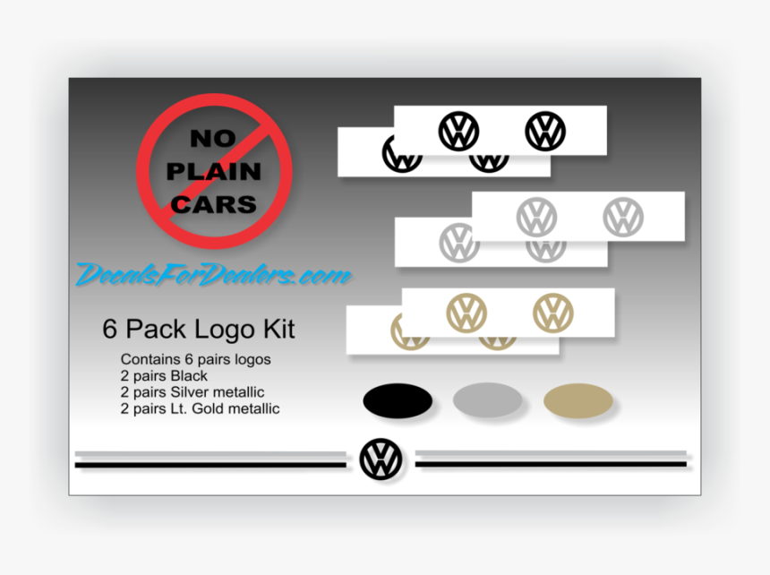 Volkswagon 6 Pack Vinyl Emblem Logo Decal Kit - Infiniti Qx60 Emblem Sticker, HD Png Download
