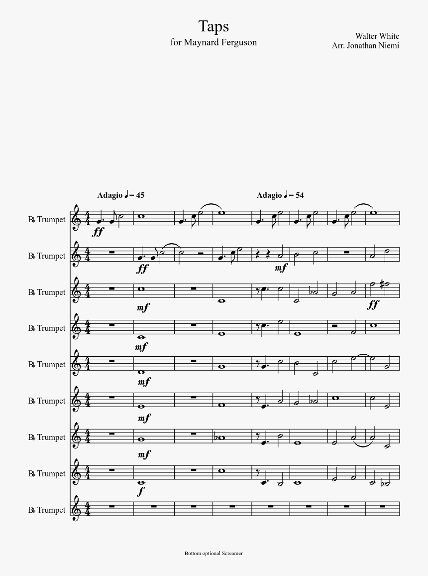 Taps Song Trumpet Sheet Music Bugle Calls Used In The Bugling Merit