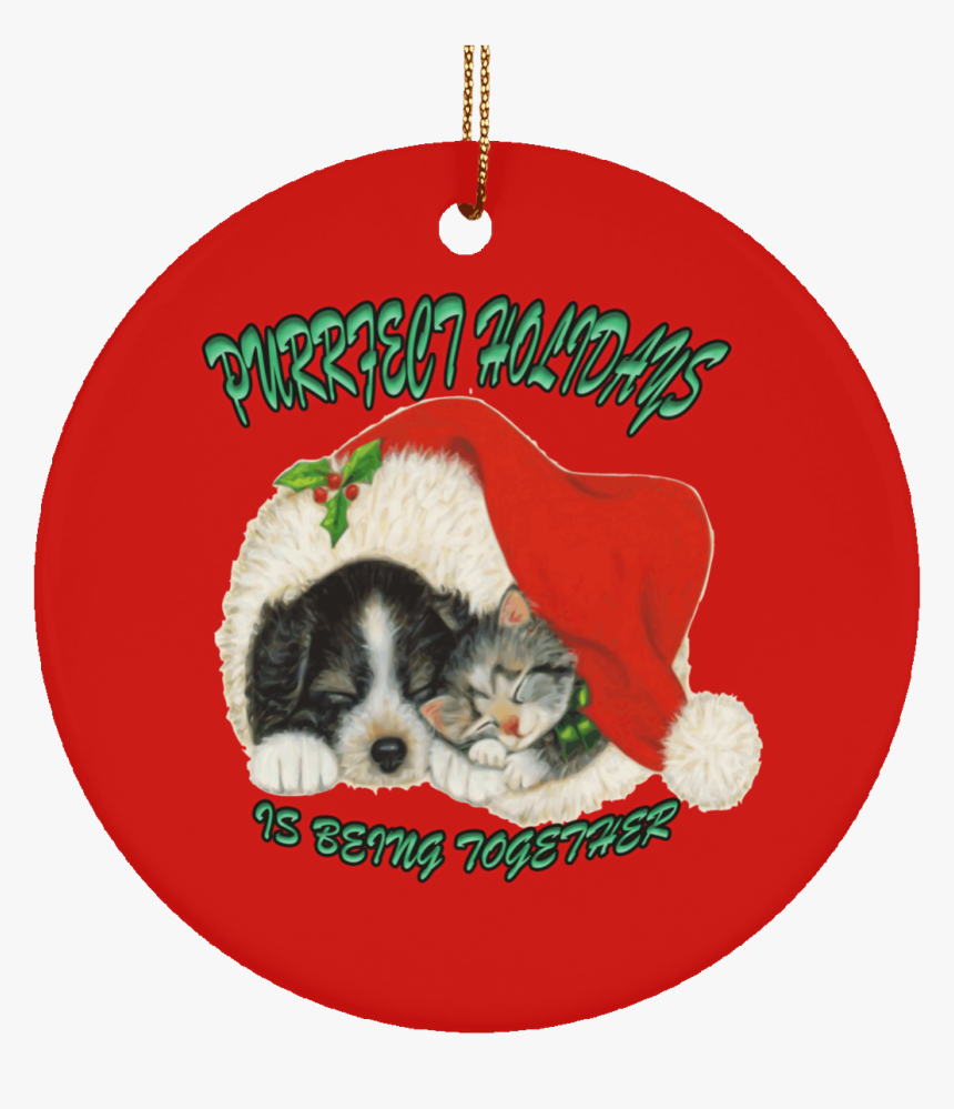 Christmas Dog And Cat Clip Art , Transparent Cartoons - Dog And Cat Christmas, HD Png Download