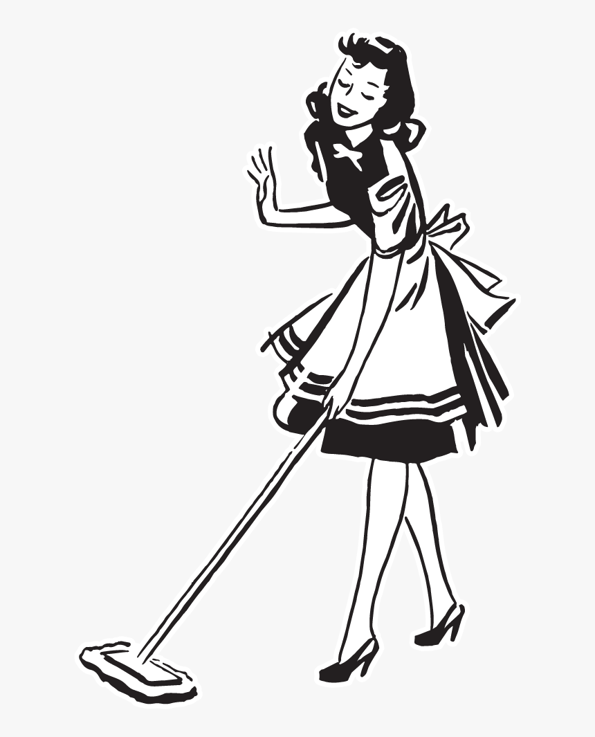 E-card Obsessive Compulsive Disorder Someecards Cleaning - Black And White Cleaning Lady, HD Png Download