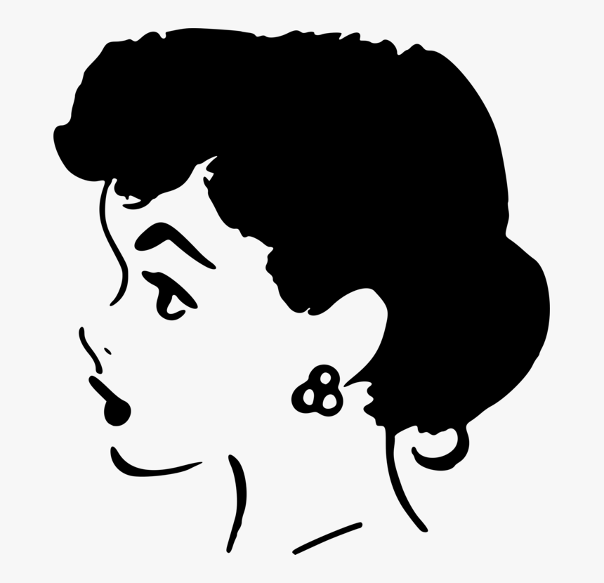 Emotion,human Behavior,head - Silhouette Woman Clip Art, HD Png Download