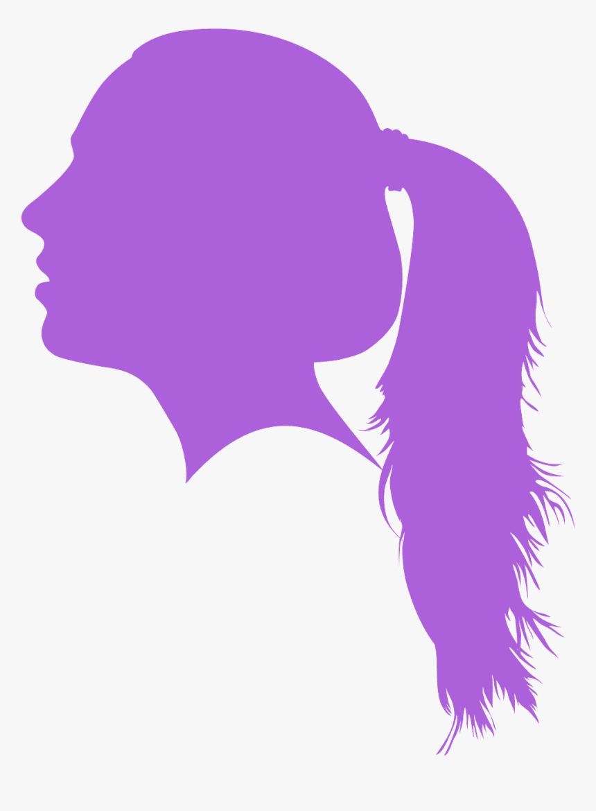 Silhouette Mädchen Kopf, HD Png Download