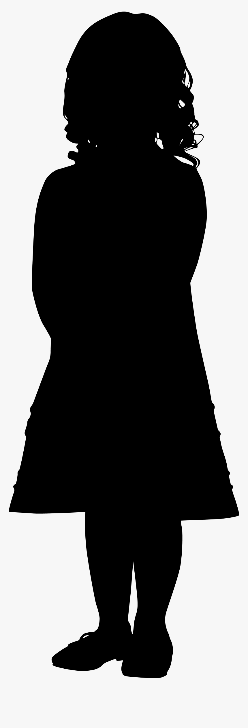 Dancing Girl Silhouette Clip Art Png Imageu200b - Little Girl Silhouette, Transparent Png