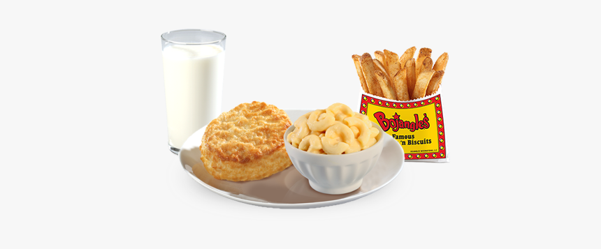 Bojangles Kids Macaroni And Cheese With Fries And Biscuit - Kids Mac And Cheese Bojangle, HD Png Download