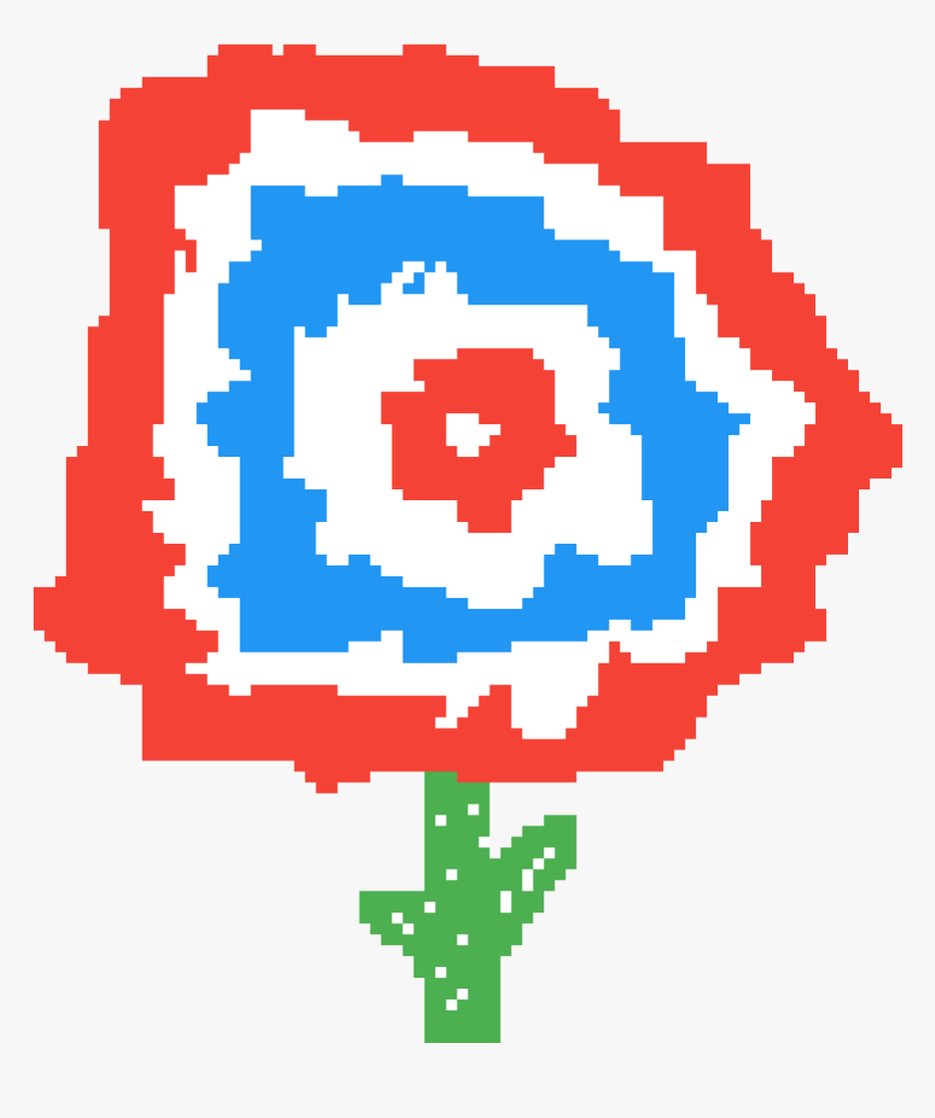 Red White And Blue Flower - Illustration, HD Png Download