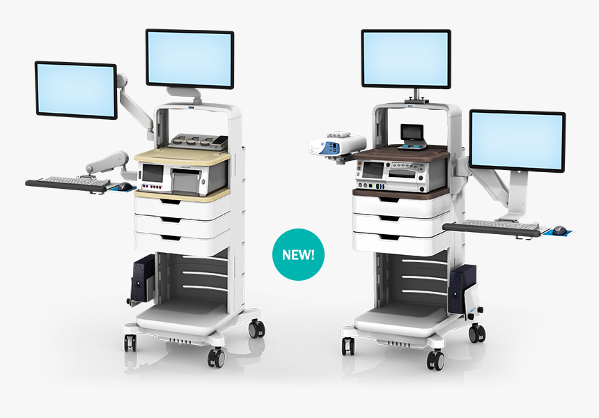 Computer Desk - Cart Fetal Monitor Ge, HD Png Download
