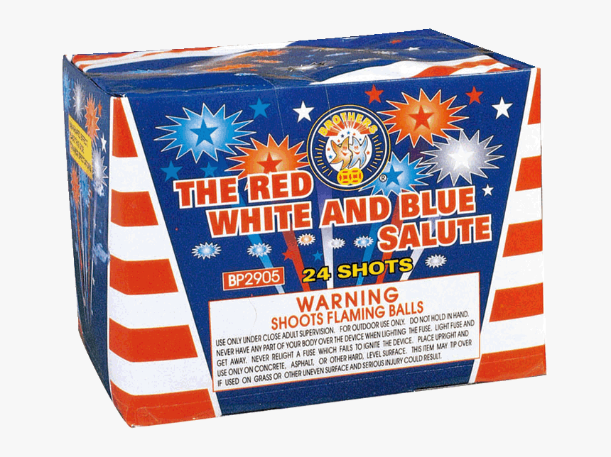 Red White And Blue Salute Firework, HD Png Download