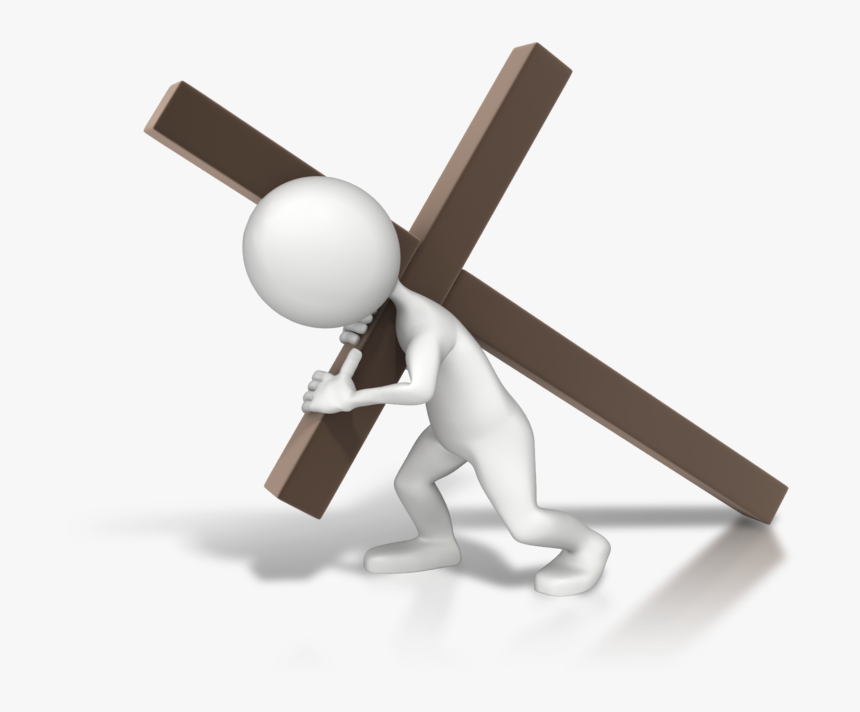 Carry Cross - Person Carrying A Cross, HD Png Download