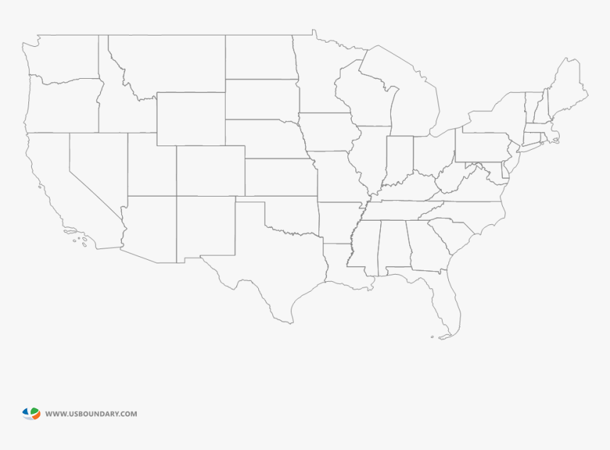 Us Map Png - Map Of Mainland United States, Transparent Png