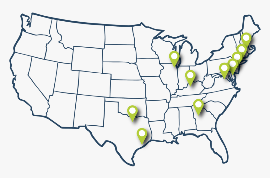 Transparent Us Map Png - Outline Usa Map Drawing, Png Download