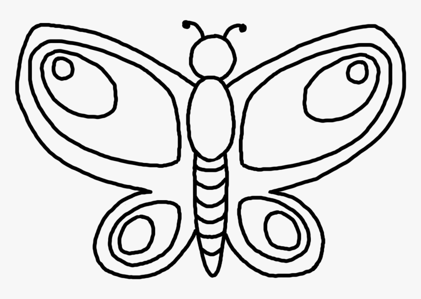 Butterfly Outline Png Transparent Background - Colour By Numbers In French, Png Download