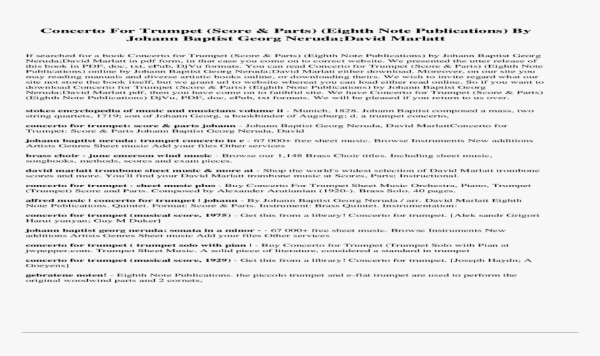 Concerto For Trumpet , Png Download - Subiecte Titularizare Limba Franceza, Transparent Png