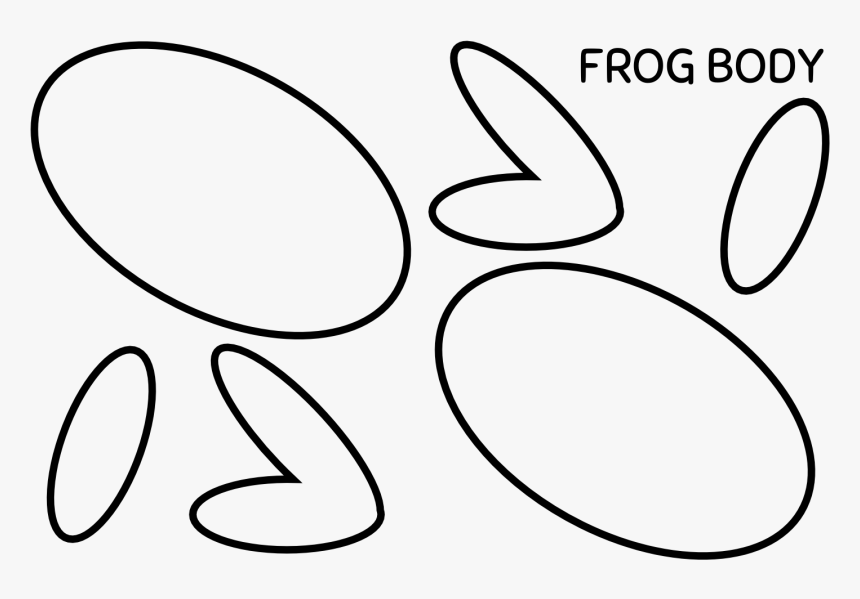 Drawing Frog Body - Cutout Of Frog Body Parts, HD Png Download
