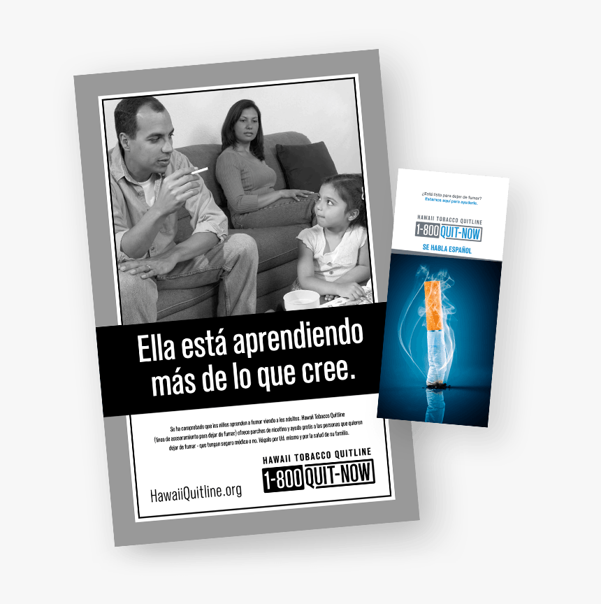 Spanish Posters And Brochures - Hawaii Tobacco Quitline, HD Png Download