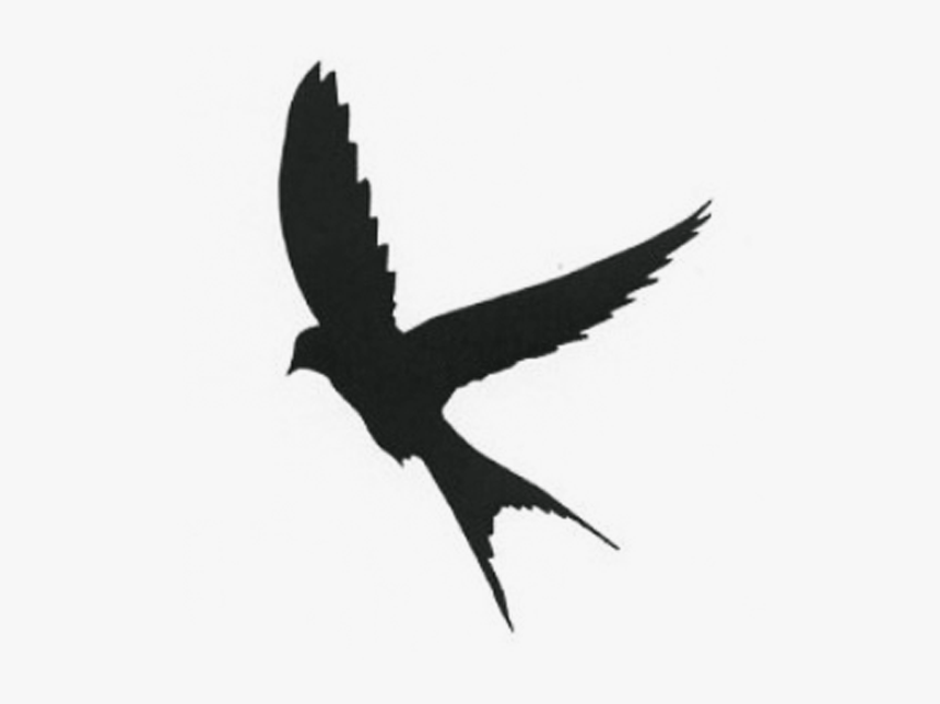 Silhouette Mockingbird Swallow - Bird Tattoo Silhouette, HD Png Download
