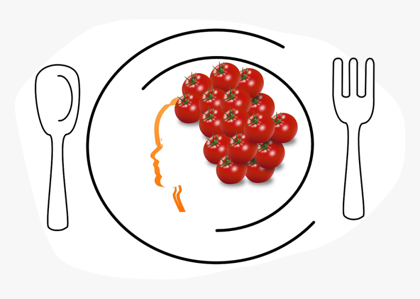 Food Design Vector, Tomatoes, Food On Plate, Design - Food, HD Png Download
