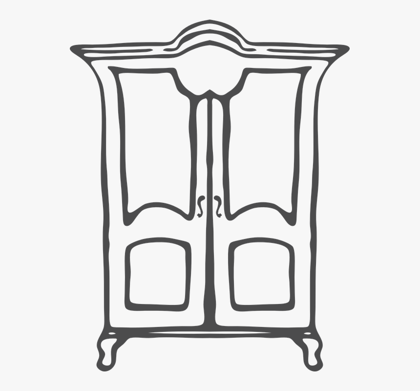 Collection Of Black - Wardrobe Clipart Black And White, HD Png Download